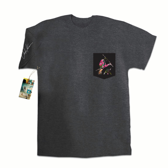 Austin Keen Pocket Tee Shirt Floral Logo