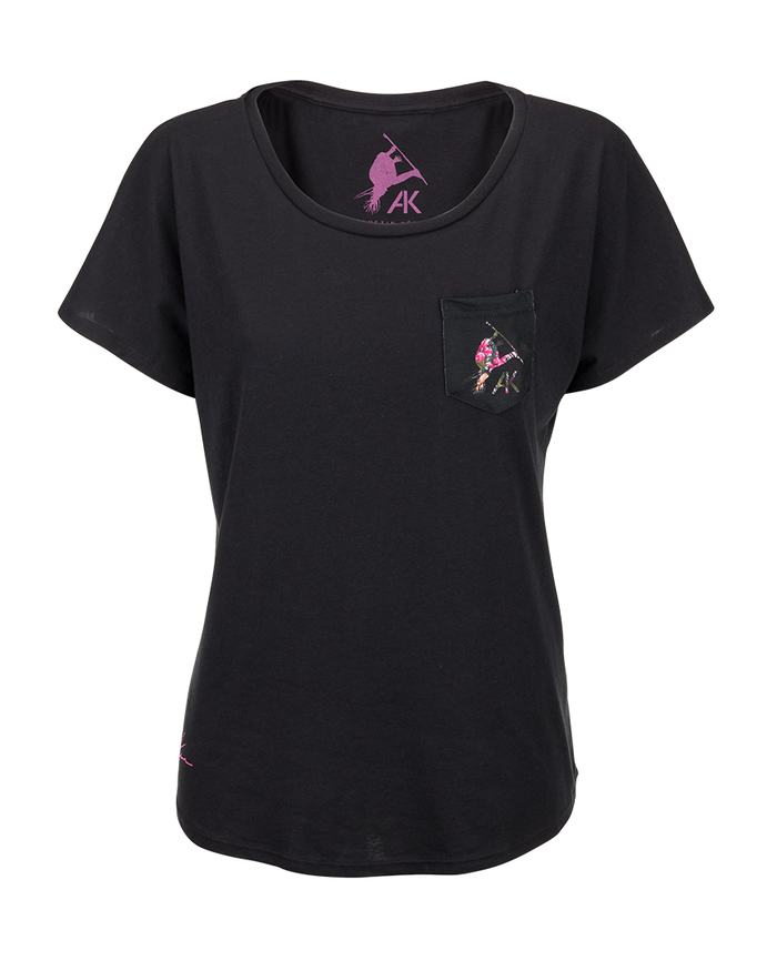 Women's Floral Logo Pocket Tee